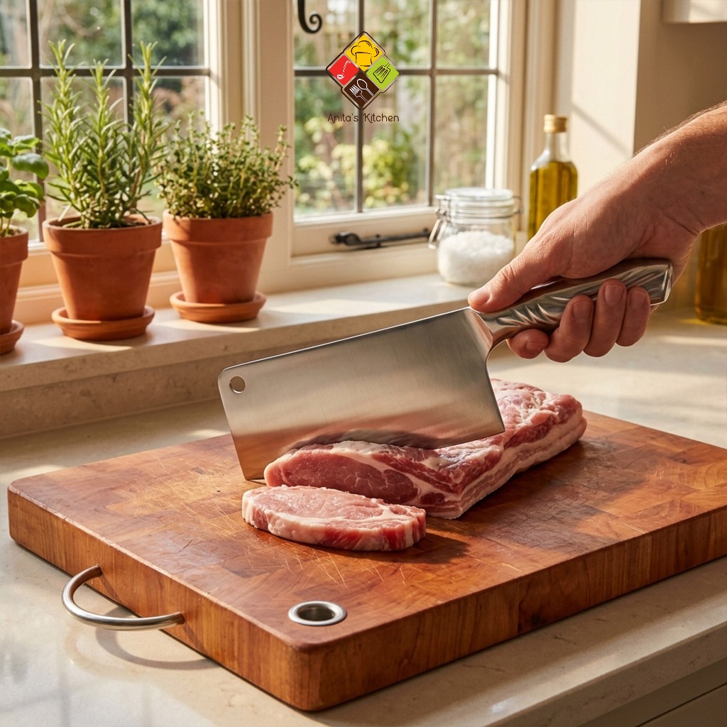 Golok Daging, Stainless Steel Chopper Knife, Golok Cincang Daging, Golok, Golok Dapur (CR6)