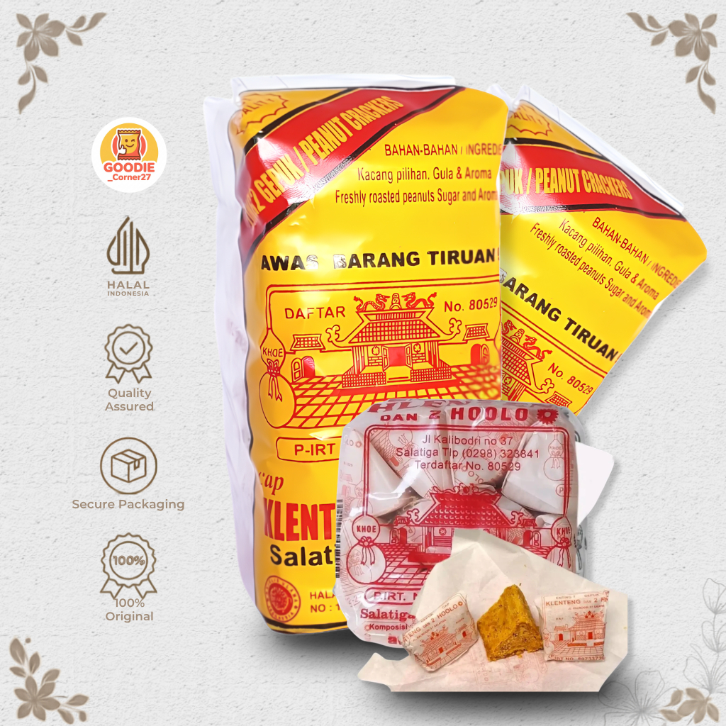 Enting Enting Gepuk Kacang Cap Klenteng 2 Holo Ukuran Besar Isi 50 pcs Asli Semarang