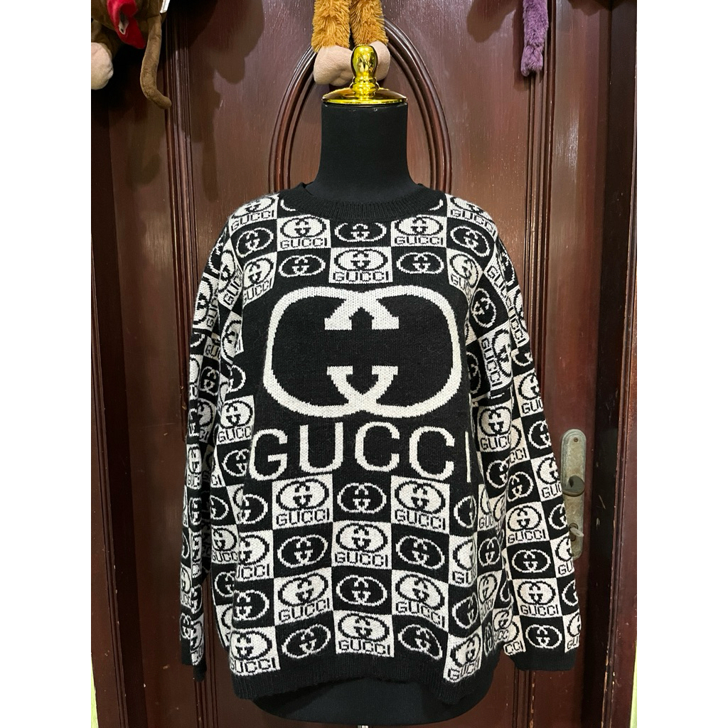 PRELOVED Sweater Motif Gucci