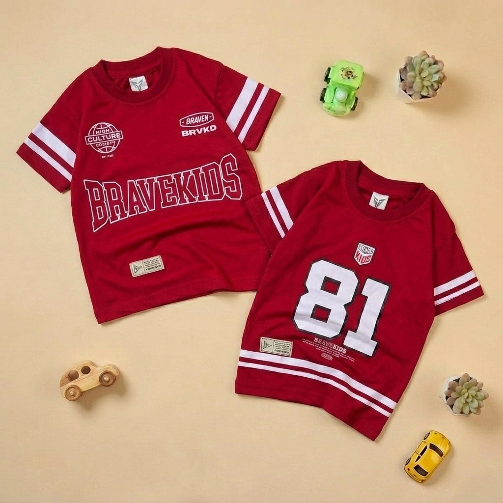 BRAVEKIDS T - SHIRT KAOS ANAK 1-5 TAHUN MERAH PUTIH KAOS KEMERDEKAAN 17 AGUSTUS  NATAL/IMLEK FASHION