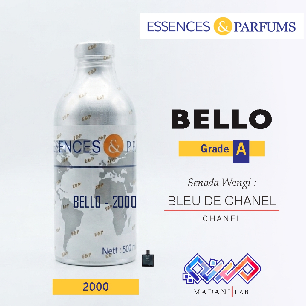 BELLO 2000 [A] Senada Parfum Bleu de chanel dari Essences & Parfums | 500gr Segel |
