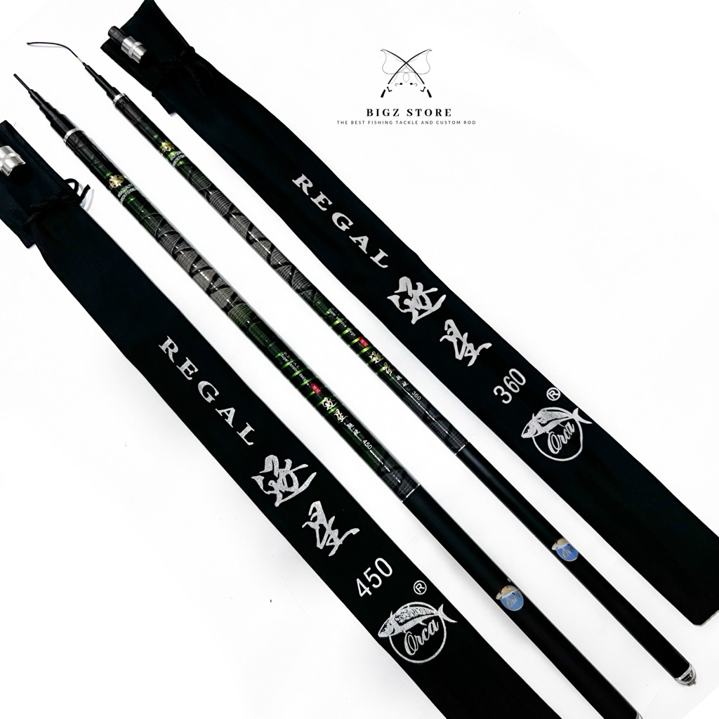 TEGEK ORCA REGAL PANJANG 360 450 DAN 540 TEGEG CARBON RUAS PANJANG ACTION HARD KAKU ORIGINAL PRODUCT