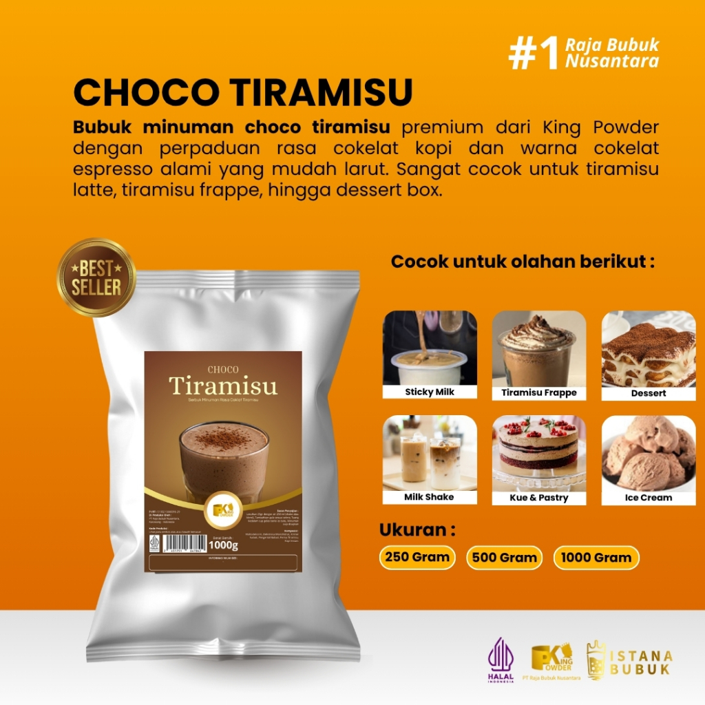 Bubuk Minuman Choco Tiramisu Bubuk Minuman Coklat Tiramisu Bubuk Minuman rasa Choco Tiramisu