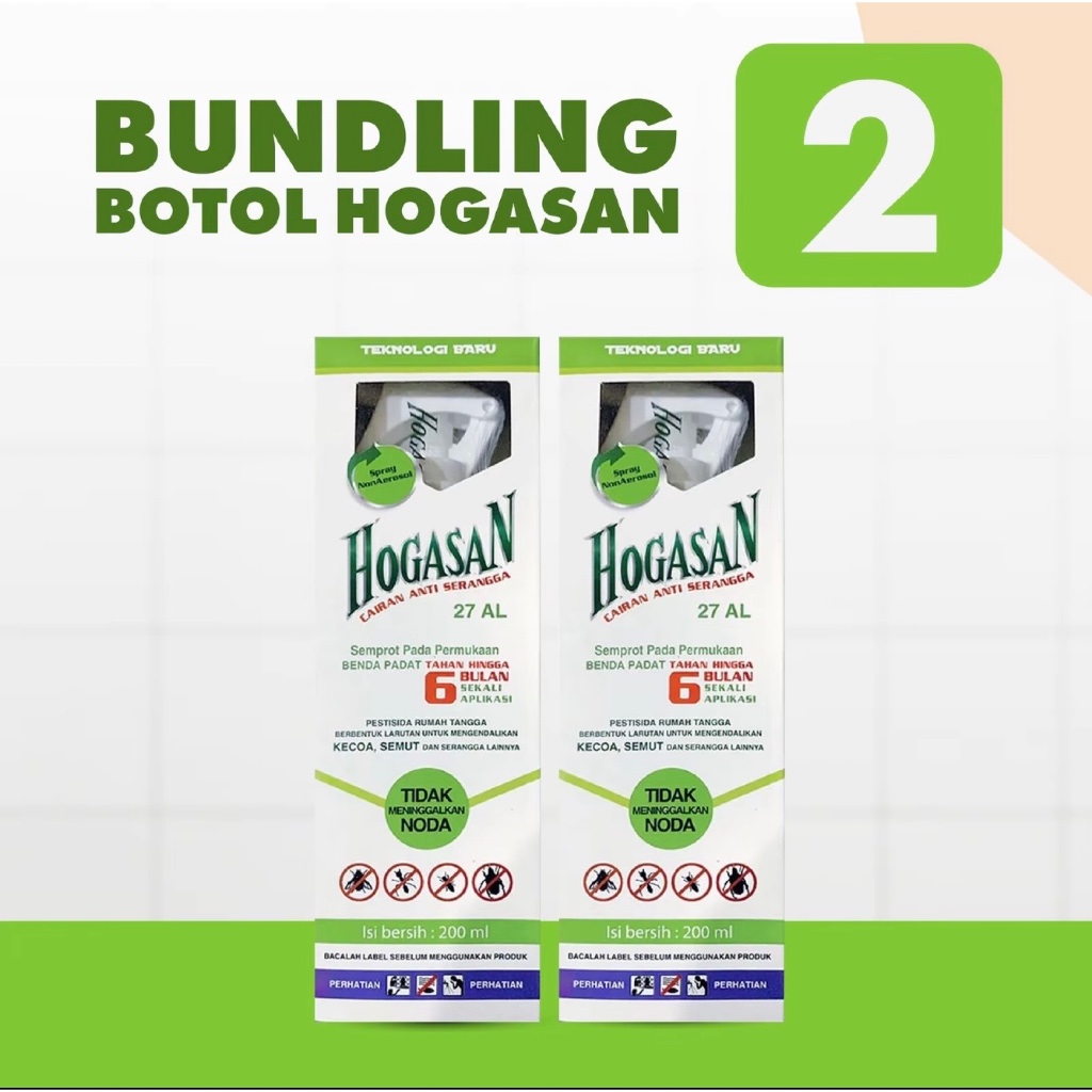 Hogasan 2 botol pembasmi semut kecoa kutu serangga