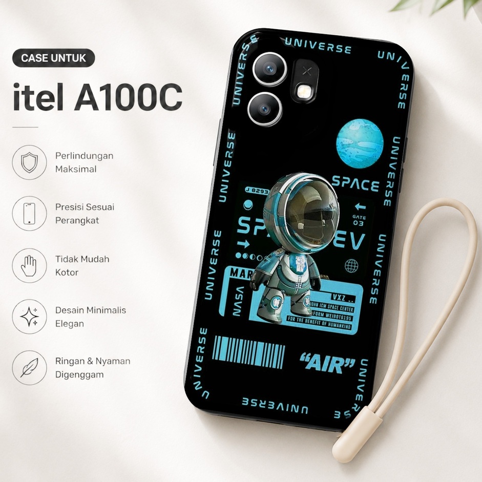 Case Hp +Tali ITEL A100C CITY 200 Terbaru - Softcase Itel A100C ITEL City 100 A90 A80 A50 A60 A70 A2