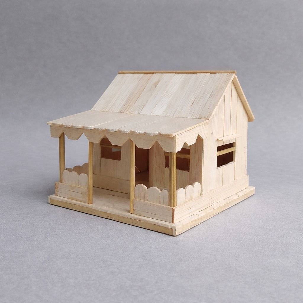 NIVRA KBY-L2  Miniatur Rumah Adat Betawi dari Stik Es Krim - Dekorasi, Kado, Tugas Sekolah, Diorama