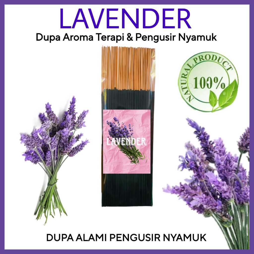 Dupa Lavender Aroma Terapi Pengusir Nyamuk Alami 100% Natural Hio Pereda Stres