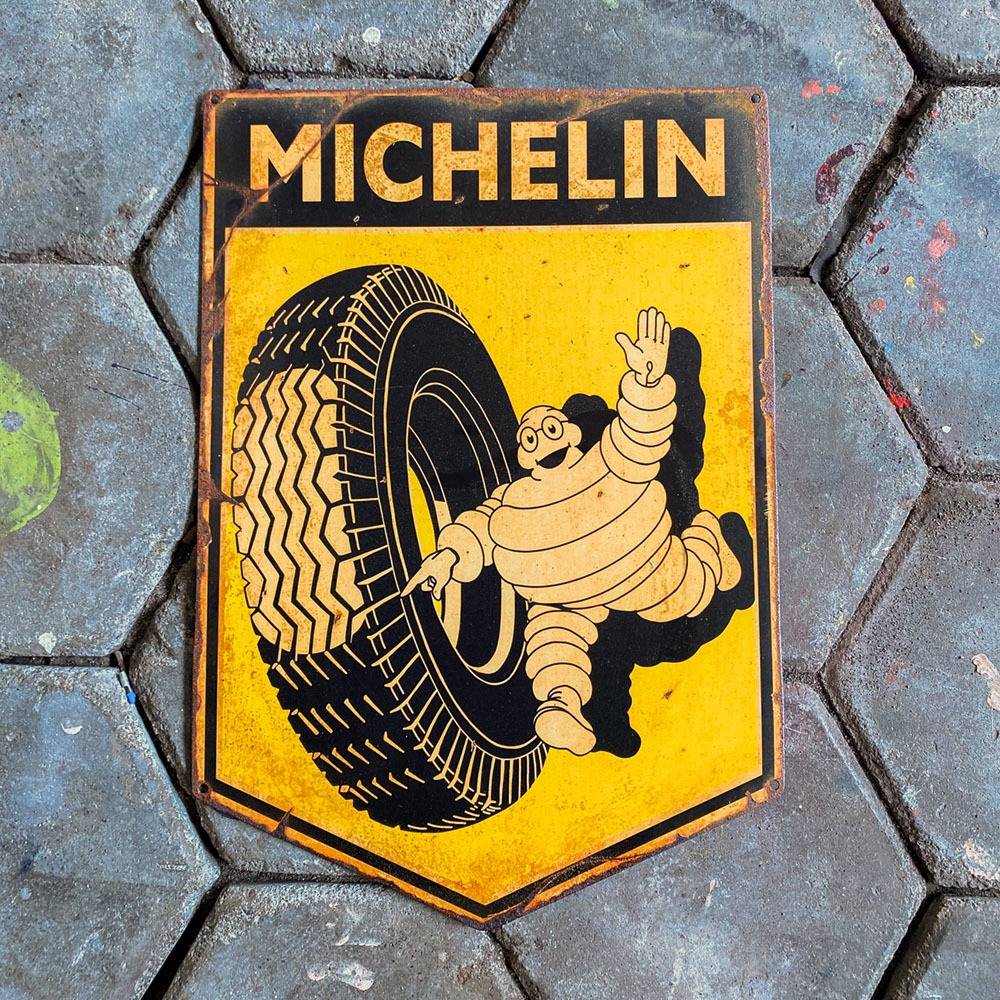 Enamel Sign Tin Sign vintage dekorasi dinding Michelin 1