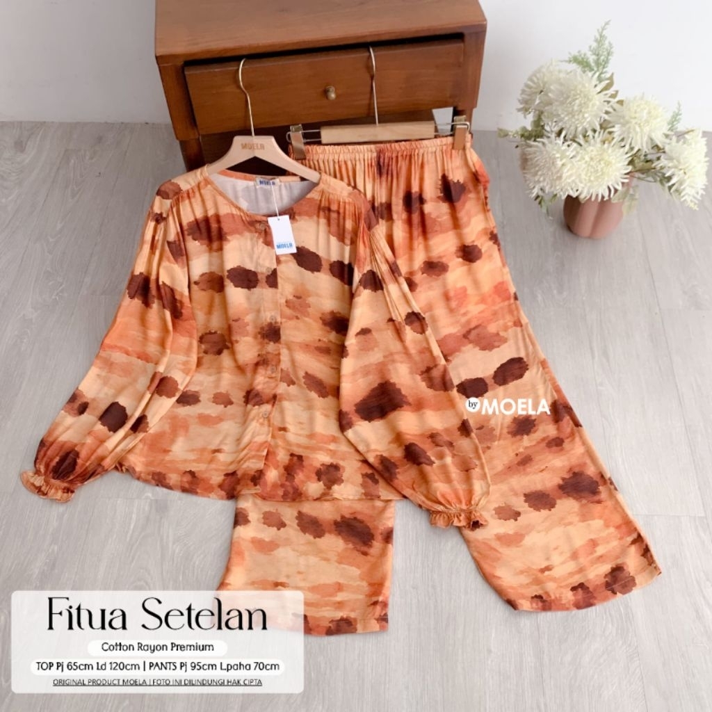 FITUA SET WANITA COTTON RAYON PREMIUM MURAH MEWAH BY MOELA