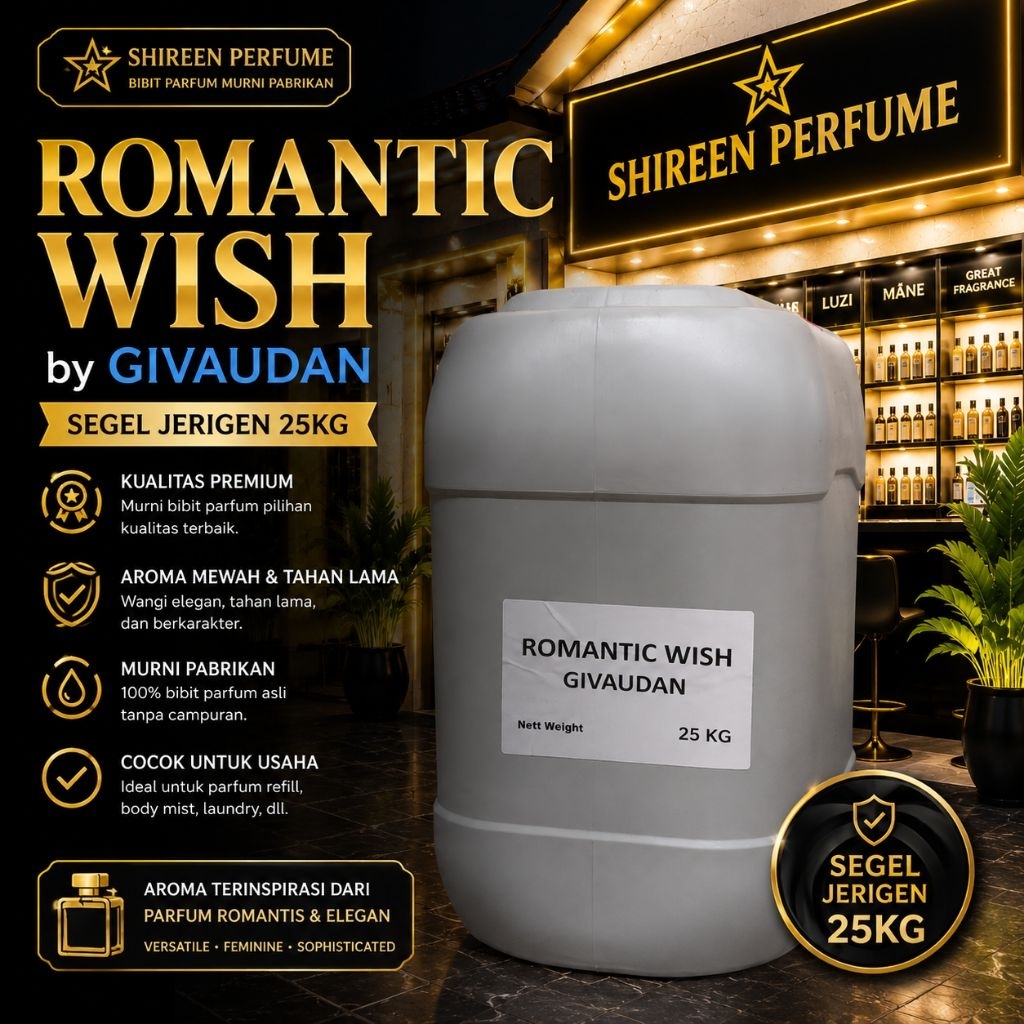 BIBIT PARFUM ROMANTIC WISH by GIVAUDAN 25KG JERIGEN