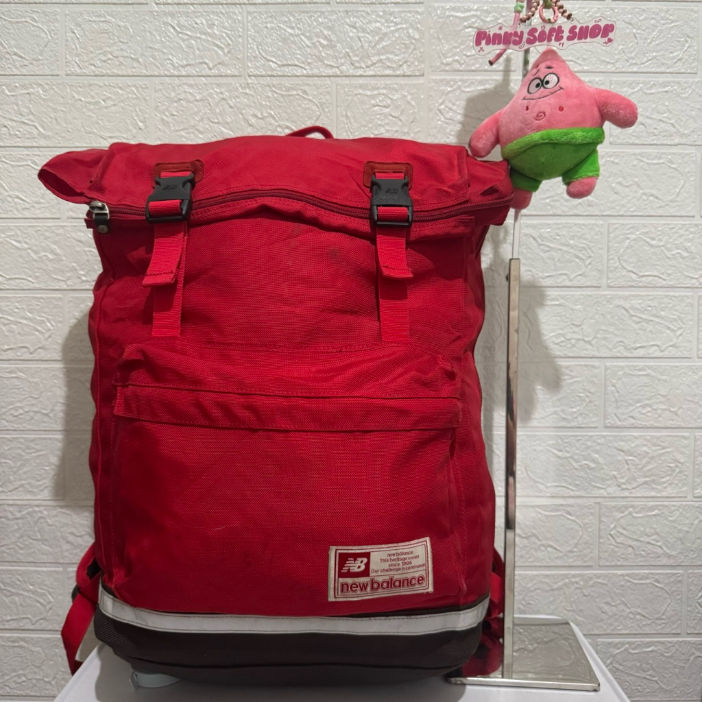 tas ransel new balance NB. tas ransel sekolah kuliah. tas ransel kanvas tebal. tas ransel muat lapto