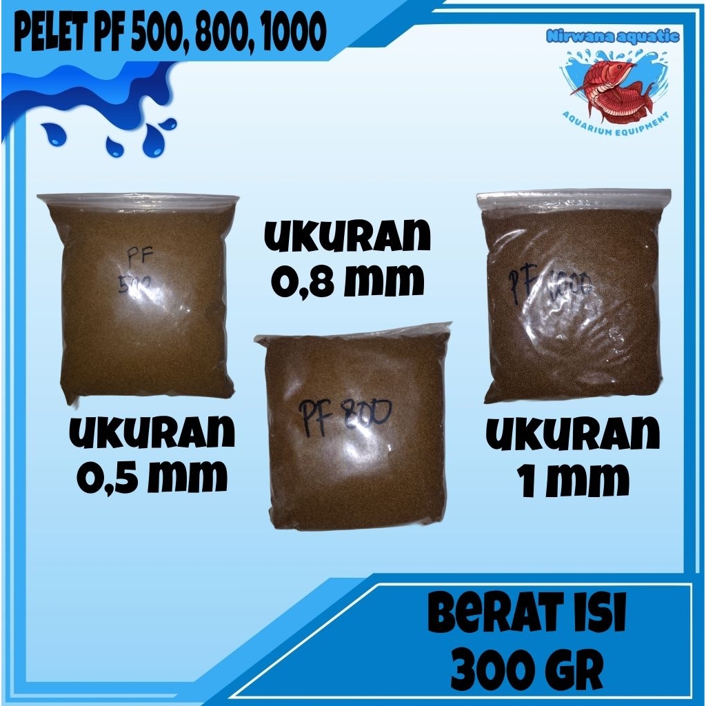 PELET IKAN KECIL PF 500, 800, 1000 - ISI BERAT /300gr (CUPANG, GLOWFIS, GUPPY, MOLLY)