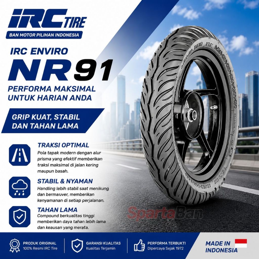 IRC Enviro NR91 70/90-14 Ban Motor Tubeless Original IRC NR91, IRC Enviro 70/90-14