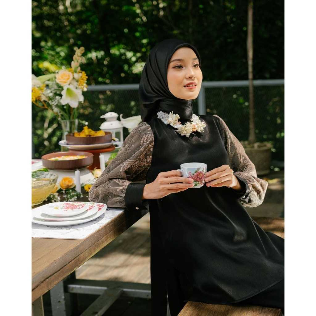 Zoya Hestia Blouse Formal Glaze Silk Brown