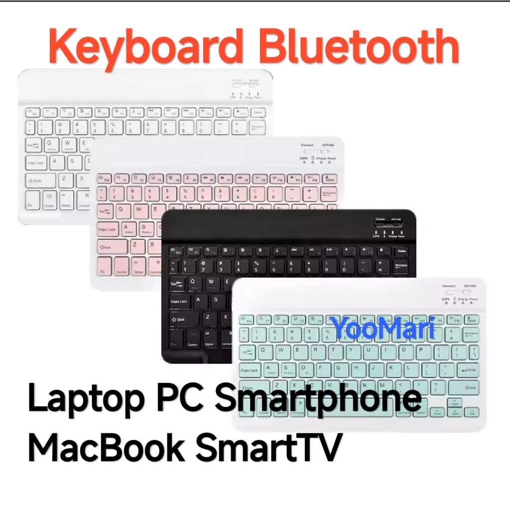 Keyboard bluetooth laptop PC smartphone tablet TV rechargeable
