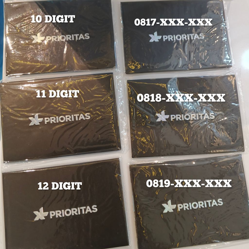 Nomor Cantik XL 10 11 12 DIGIT KARTU Perdana