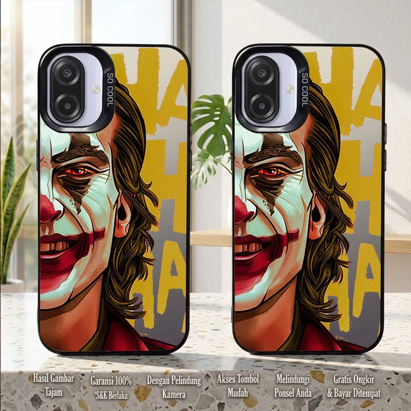 Softcase IMD Black Motif Joker Minimalis Premium Pelindung HP Compatibel For Samsung A03 A03S A04 A0