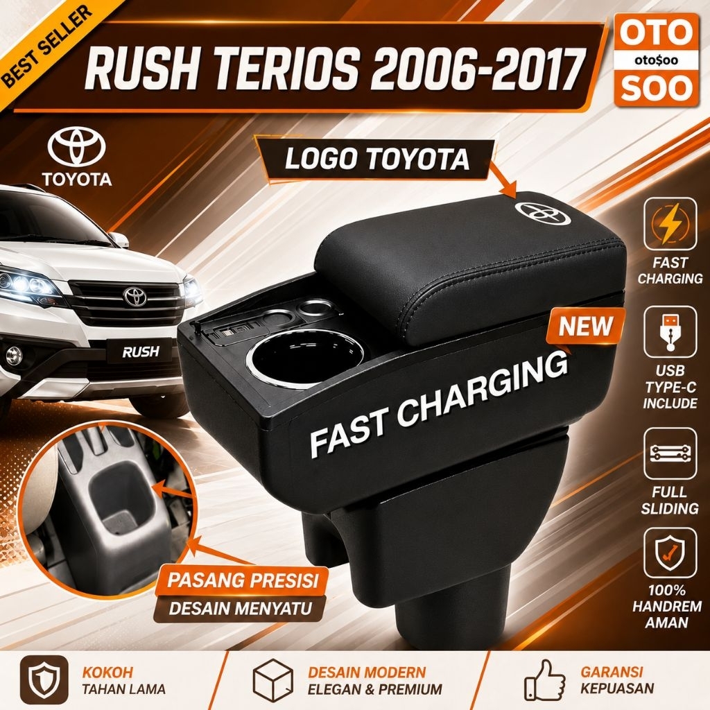 ARMREST RUSH TERIOS 2006-2017- OTOSOO INDONESIA ARMREST RUSH TERIOS 2006-2017