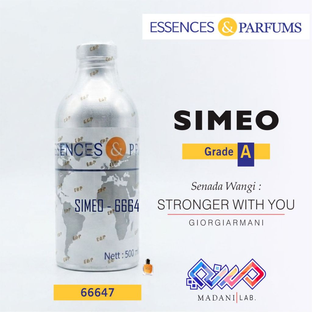 SIMEO 66647 [A] Senada Parfum Stronger With You dari Essences & Parfums | 500gr Segel |