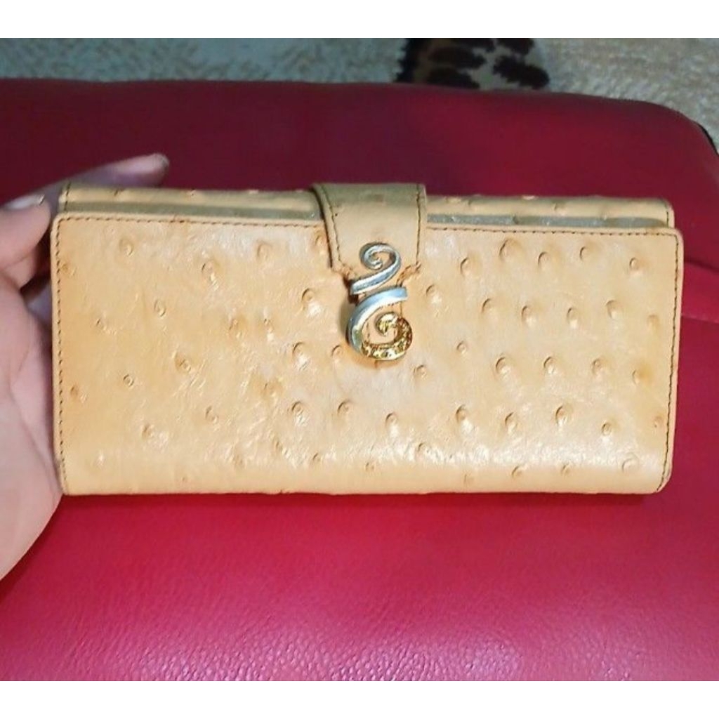 Dompet panjang kulit burung onta Vera Pelle