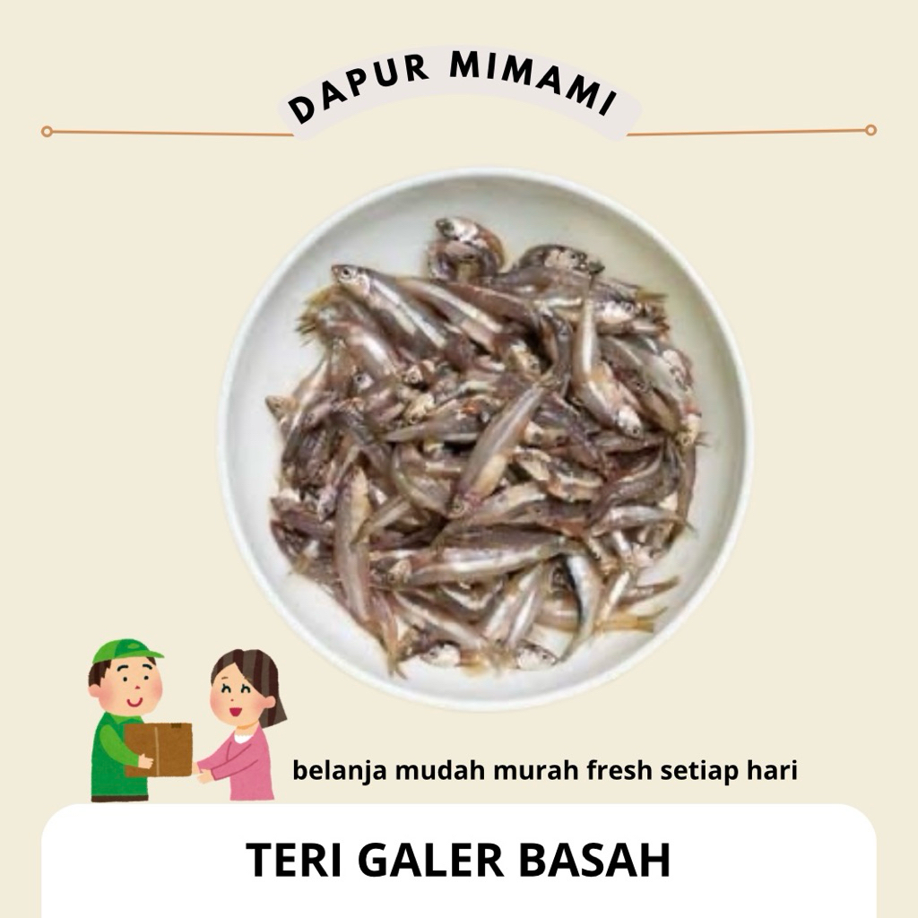 Ikan Teri Basah Segar 500gr 1kg - Ikan Teri Nasi Basah Laut Fresh Premium untuk Bahan Peyek Balado P