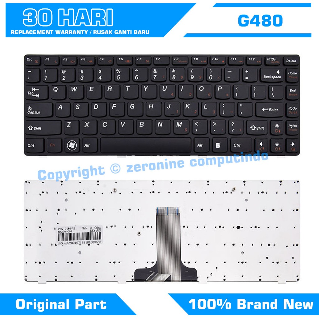 Keyboard LENOVO G480 G485 G490 G490A Z380 Z480 Z485