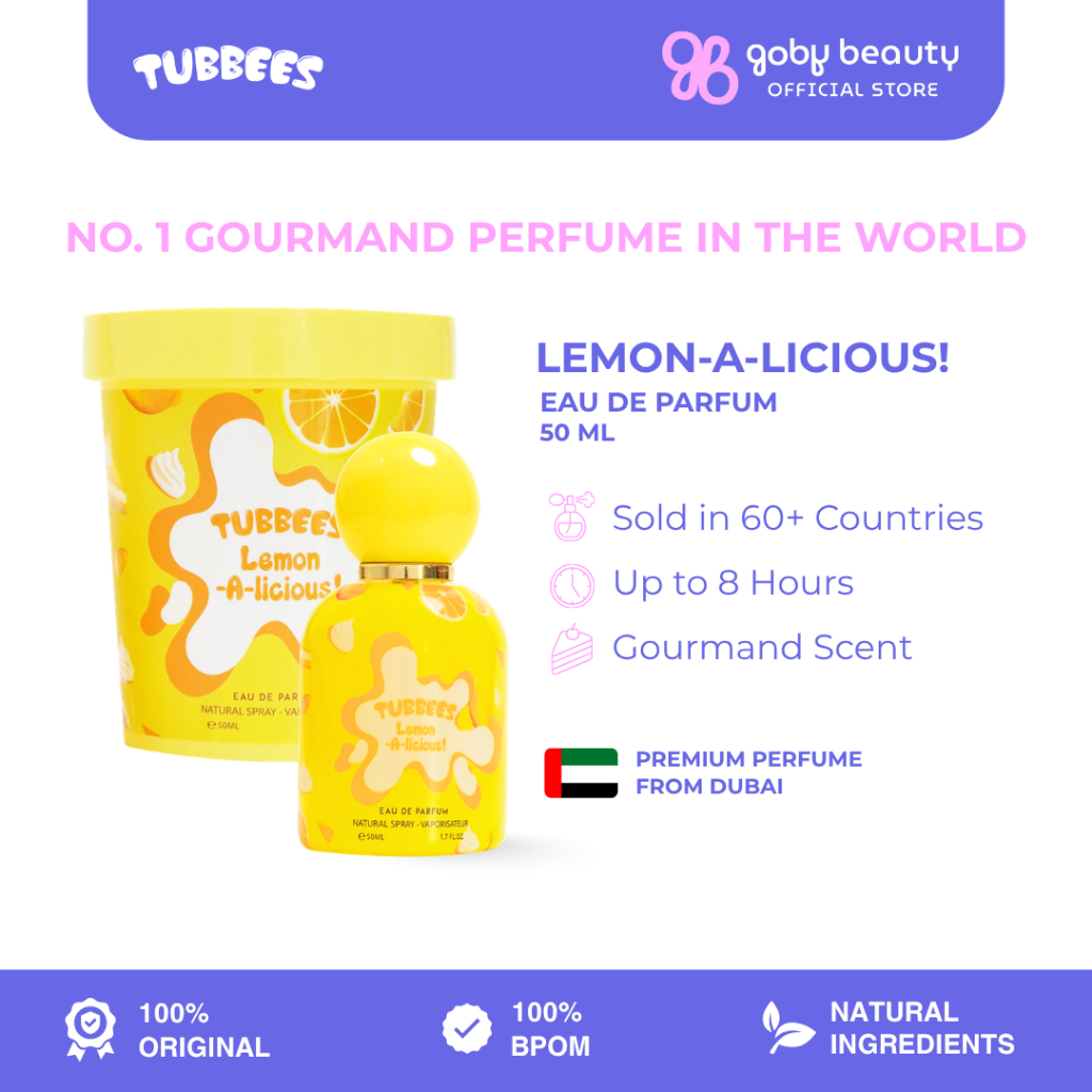 Grandeur Tubbees ICE CREAM SERIES - Lemon-A-Licious Eau de Parfum 50ML | Dubai Gourmand Perfume