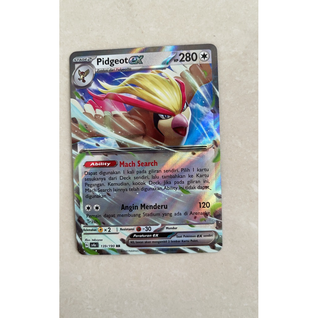 SV4a Harta Berkilau Pokemon Card Pidgeot 139/190 RR