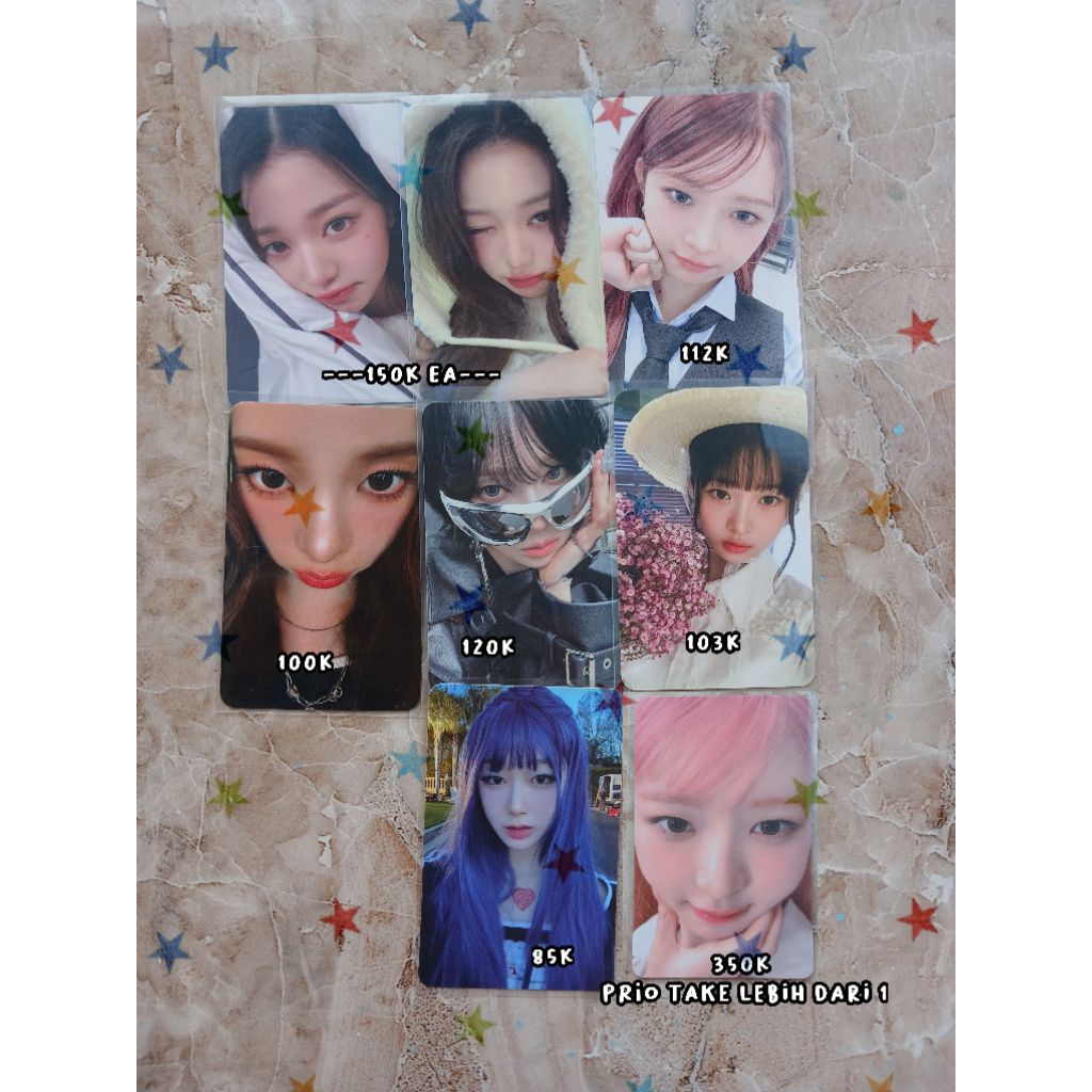 photocard official aespa ive. wonyoung selimut wonyoung kupluk empathy. rei zoom. karina everline. r