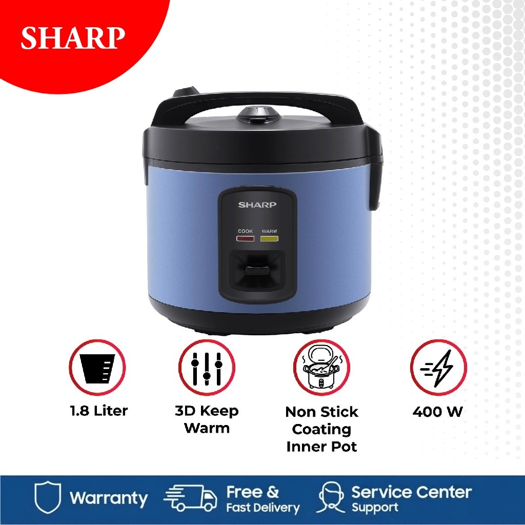 Magicom SHARP KS-G18MH BL Rice Coocer 1,8 L 3in1 Original Bergaransi