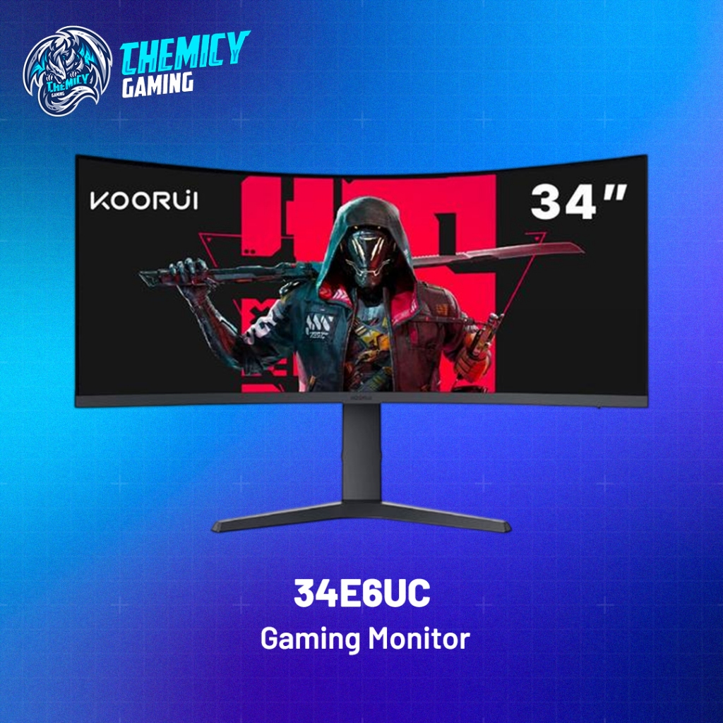 Koorui 34E6UC 34inch 1ms WQHD 1440p 2K 180Hz VA Panel Adaptive Sync Gaming Curved Monitor