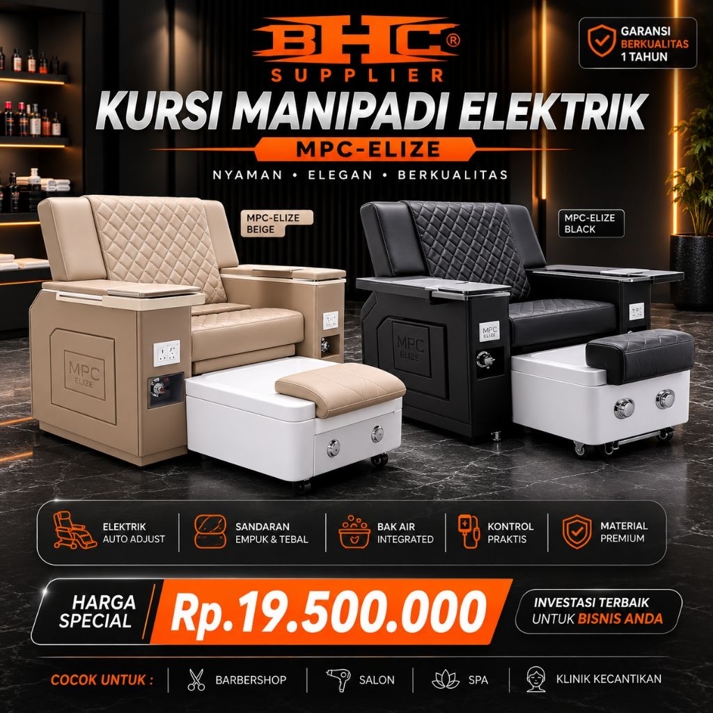 Kursi Manipadi Elektrik MPC-ELIZE Premium Salon Spa Pedicure Manicure Chair Kursi Spa Elektrik Kursi