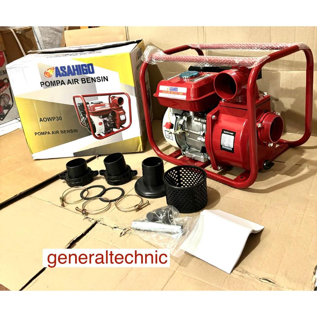 Waterpump WP30 Asahigo GX200 7,5HP Alkon WP30 3" Pompa Air Sawah WP30 Pompa Irigasi Asahigo WP30 Red