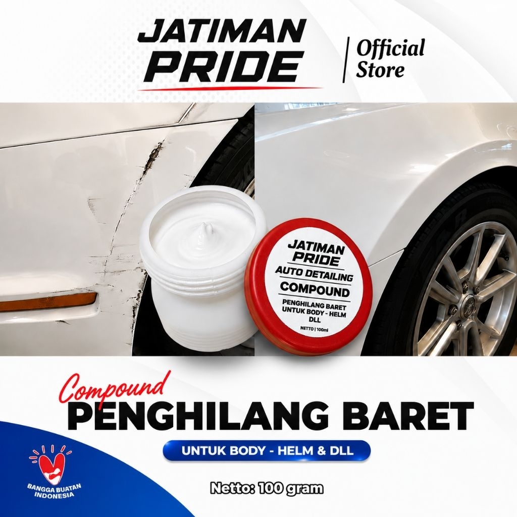Jatiman Pride Compound Penghilang Baret untuk Body Helm & DLL Netto 100 gram Auto Detailing