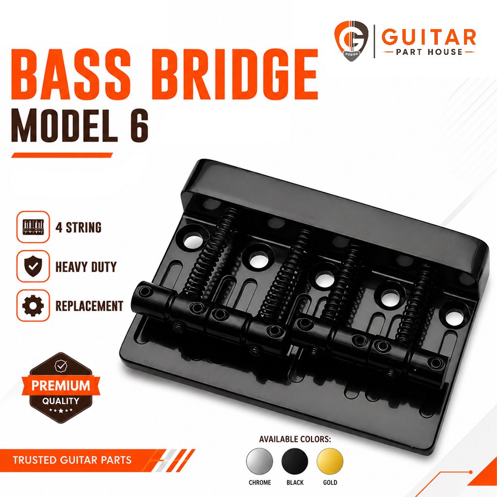 4 String Bass Bridge Model 6 | Bridge Bass 4 Senar Heavy Duty Replacement