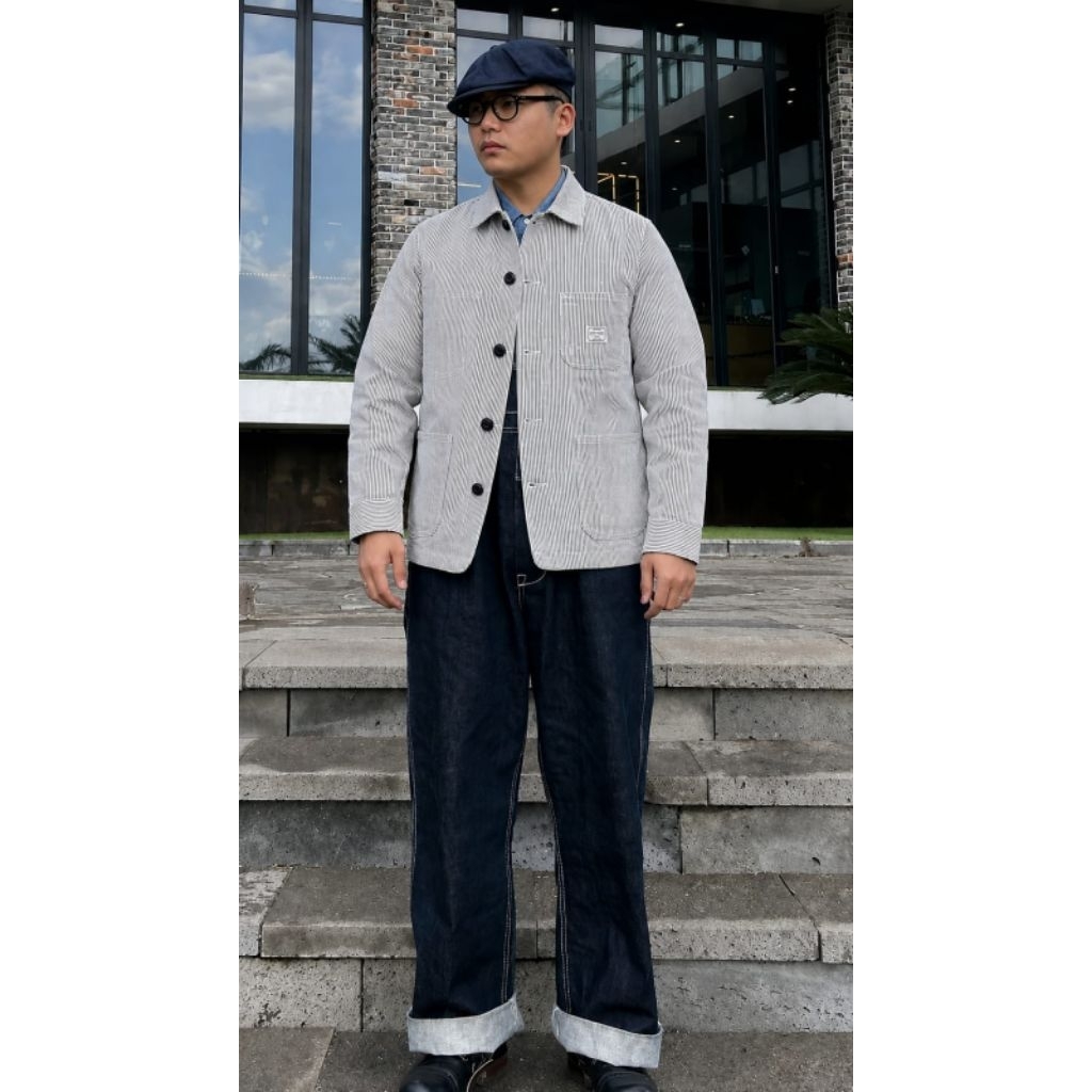Standard garment wabash hickory chore jacket