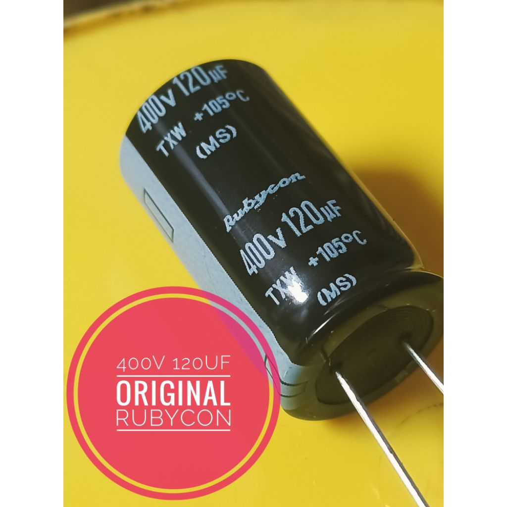 Elco 400v 120uf / 120uf 400v original rubycon