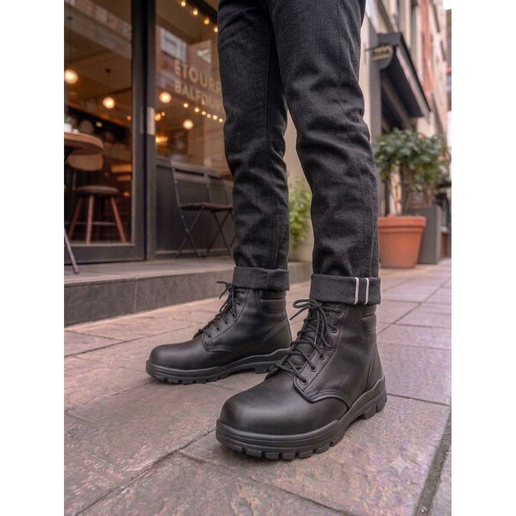 BATES STEEL TOE LEATHER BOOTS - 40/25.0