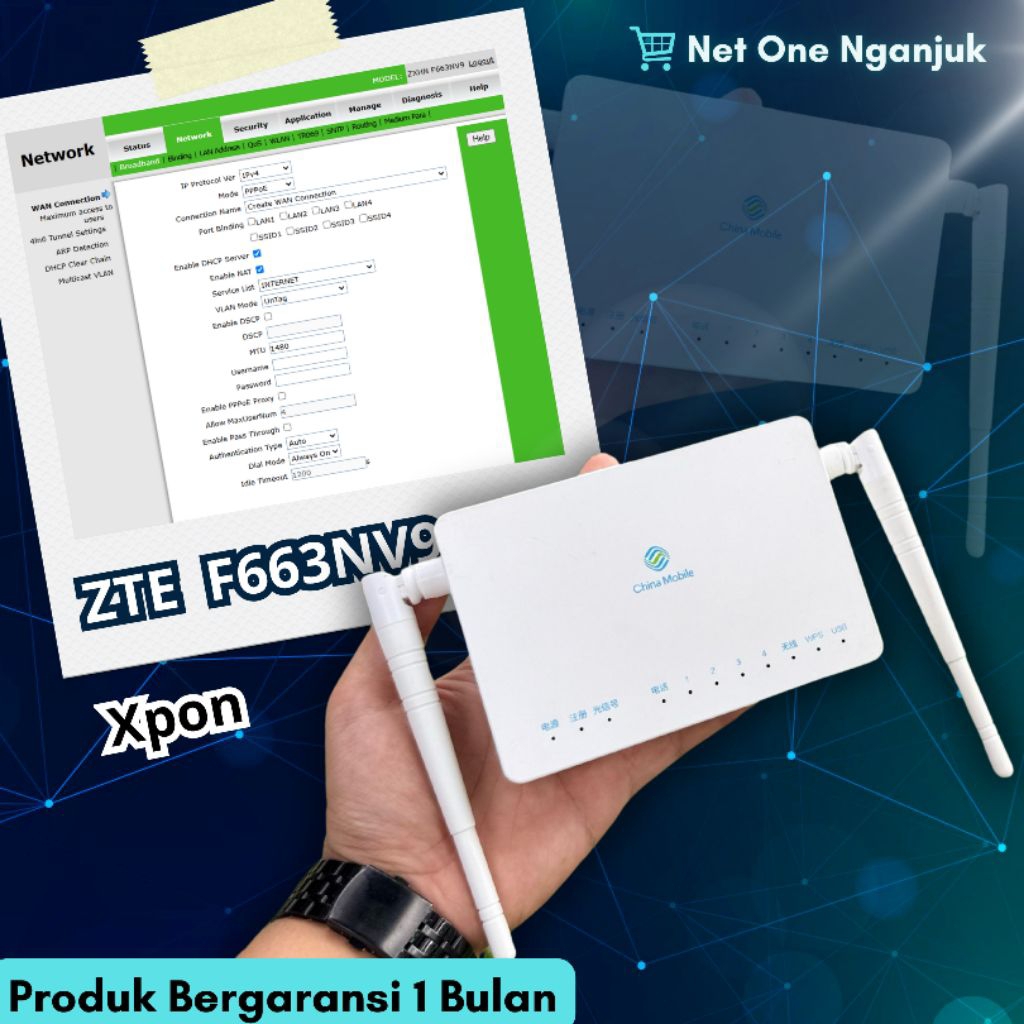 ZTE F663NV9 XPON