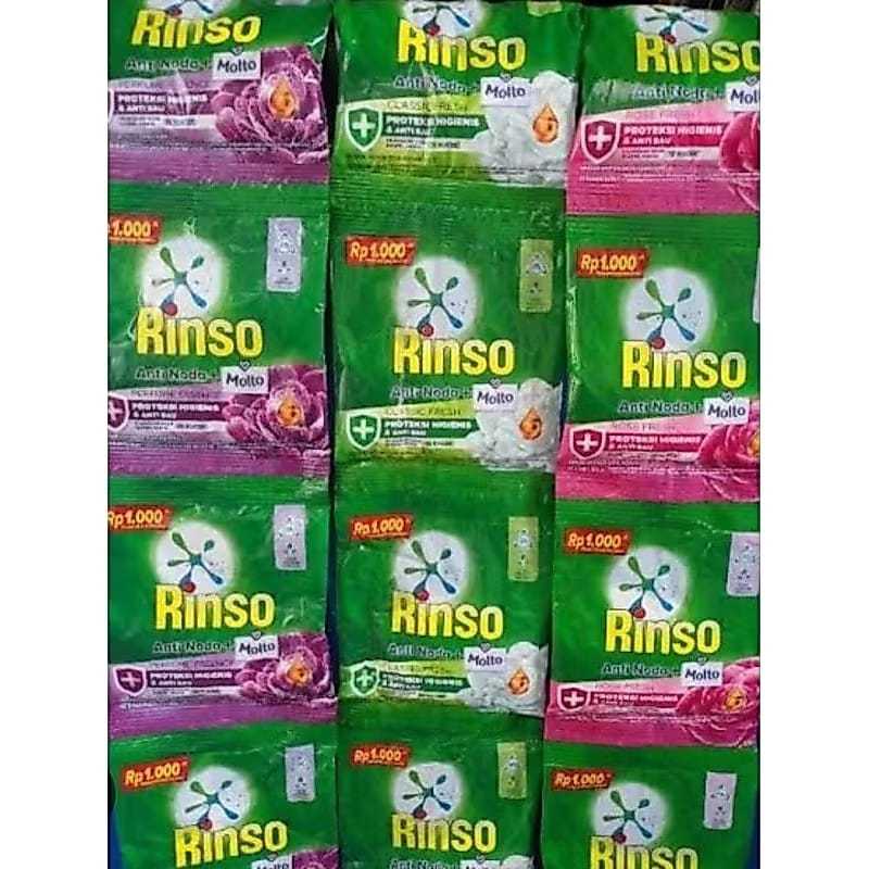 Rinso Bubuk Sachet Renceng / RINSO Sachet Detergen Renceng isi 6 x 40gram