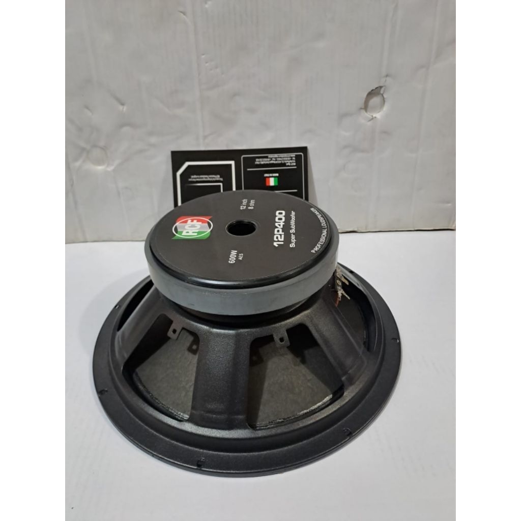 Speaker Komponen 12 Inch RCF 12P400 Subwoofer magnet lubang 600 Watt Body Kokoh Original