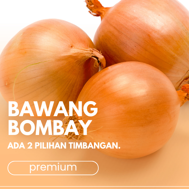 Bawang Bombay Segar 1kg - Bawang Merah Segar, Berkualitas Tinggi, Siap Digunakan