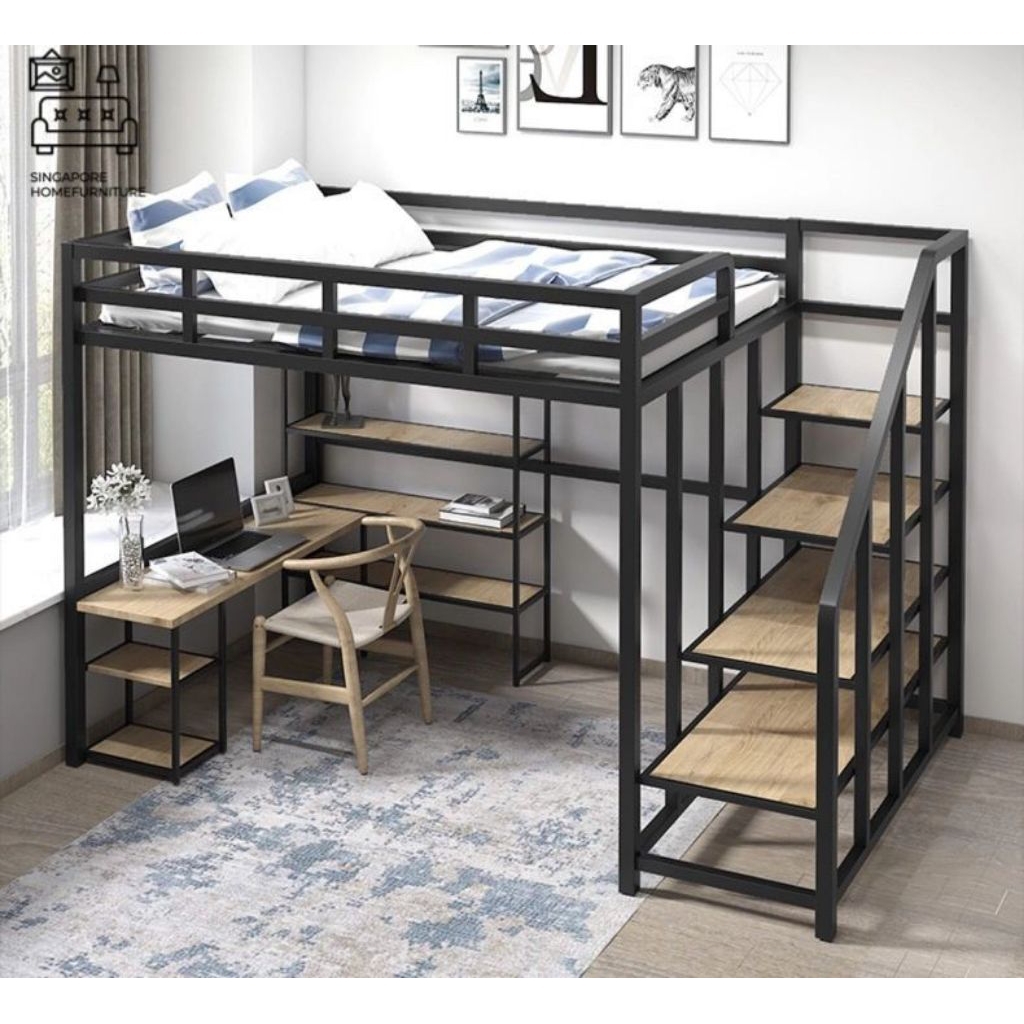 mezzanine bed ranjang tingkat besi
