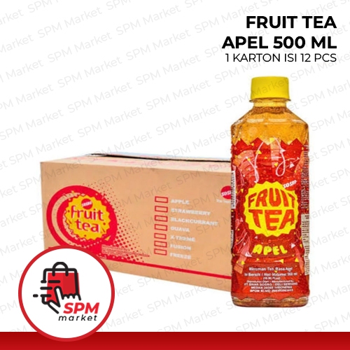 Fruit Tea Apel 500ml Dus isi 12 pcs / Fruit Tea Sosro / Fruit Tea Apple 500ml / Fruit Tea Botol