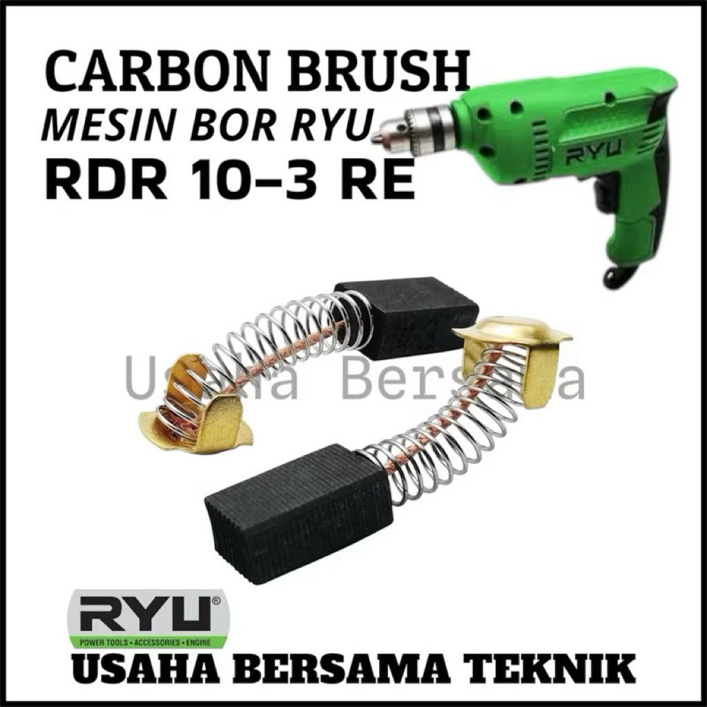 CARBON BRUSH RDR10-3RE FOR MESIN BOR RYU RDR10-3RE / BROSTEL RYU RDR10-3RE / BOSTEL COAL BOR IMPACT 