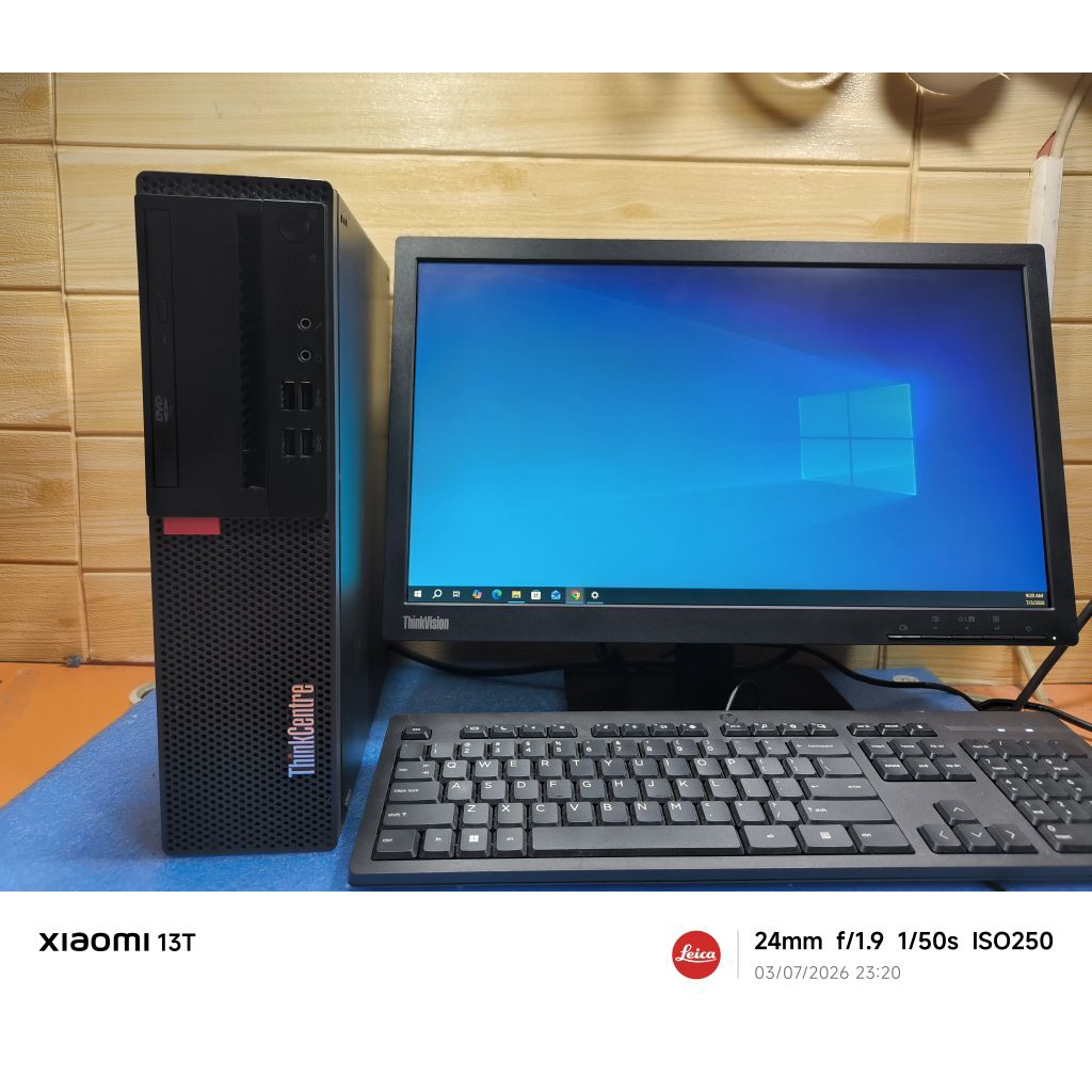 cpu Lenovo core i3 generasi 6th dan lcd 19inch