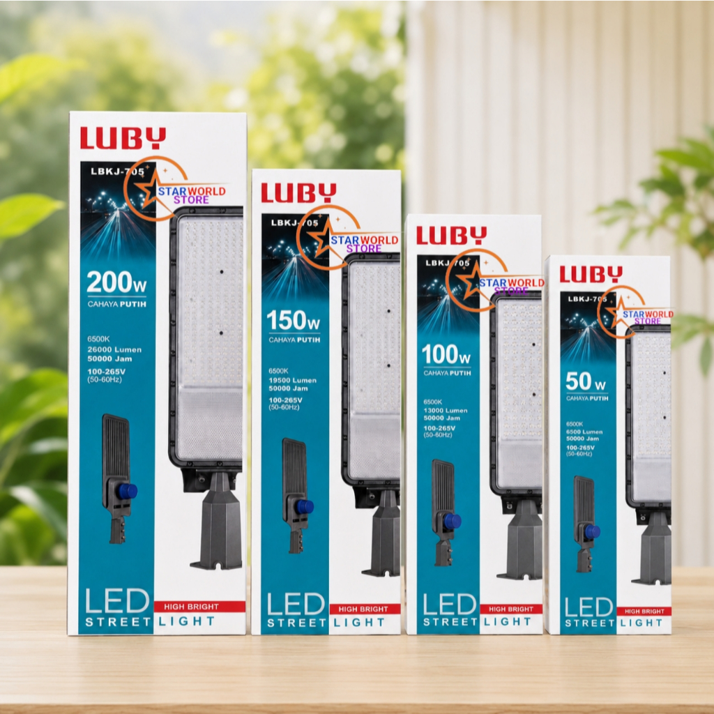 LUBY Lampu Jalan Sensor Cahaya GEN2 LBKJ-705 50W 100W 150W 200W / Lampu PJU Sensor GEN2 LUBY LBKJ-70