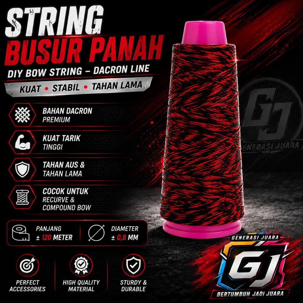 Tali Busur Panah Dacron Line 120M 0.8mm | DIY Bow String Recurve Compound Bow | Bowstring Making Rop