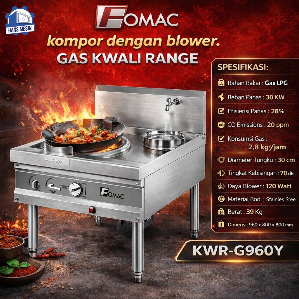 FOMAC KOMPOR GAS KWALI RANGE / GAS KWALI RANGE (FOMAC) KWR-G960Y