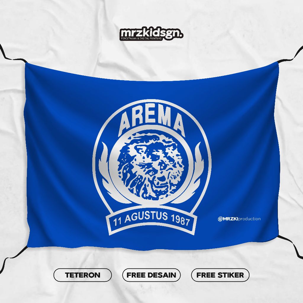 Bendera Suporter Arema FC Indonesia Arema Malang